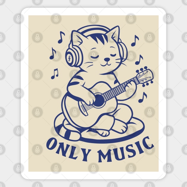 Chill Cat Riffs Magnet by filiposwear